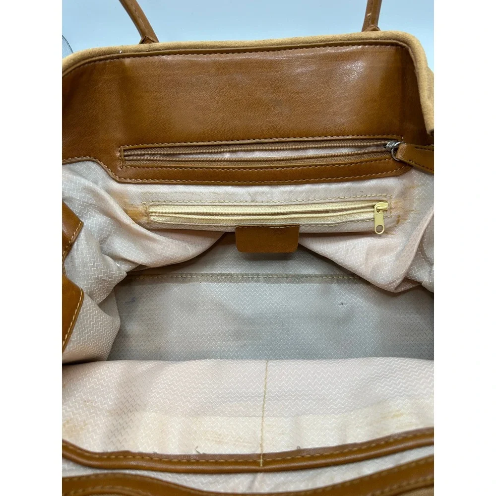 Tod's Brown Suede Leather Handbag Satchel Made in‎ Italy